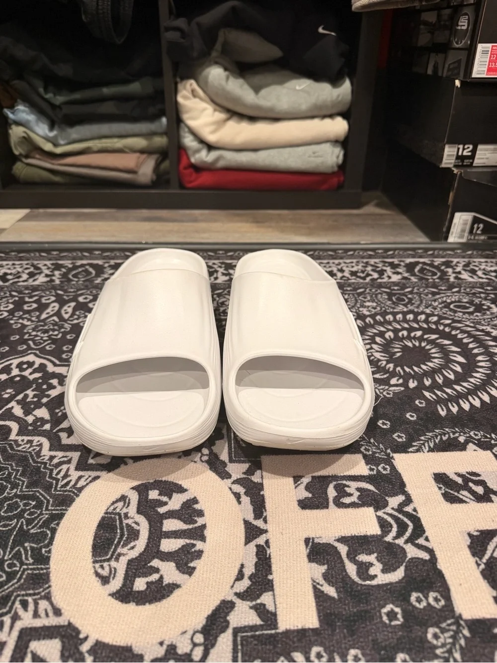 Nike Men’s White Slide Sandals - Lightweight Comfort